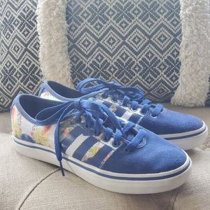 Adidas floral and blue Sambas